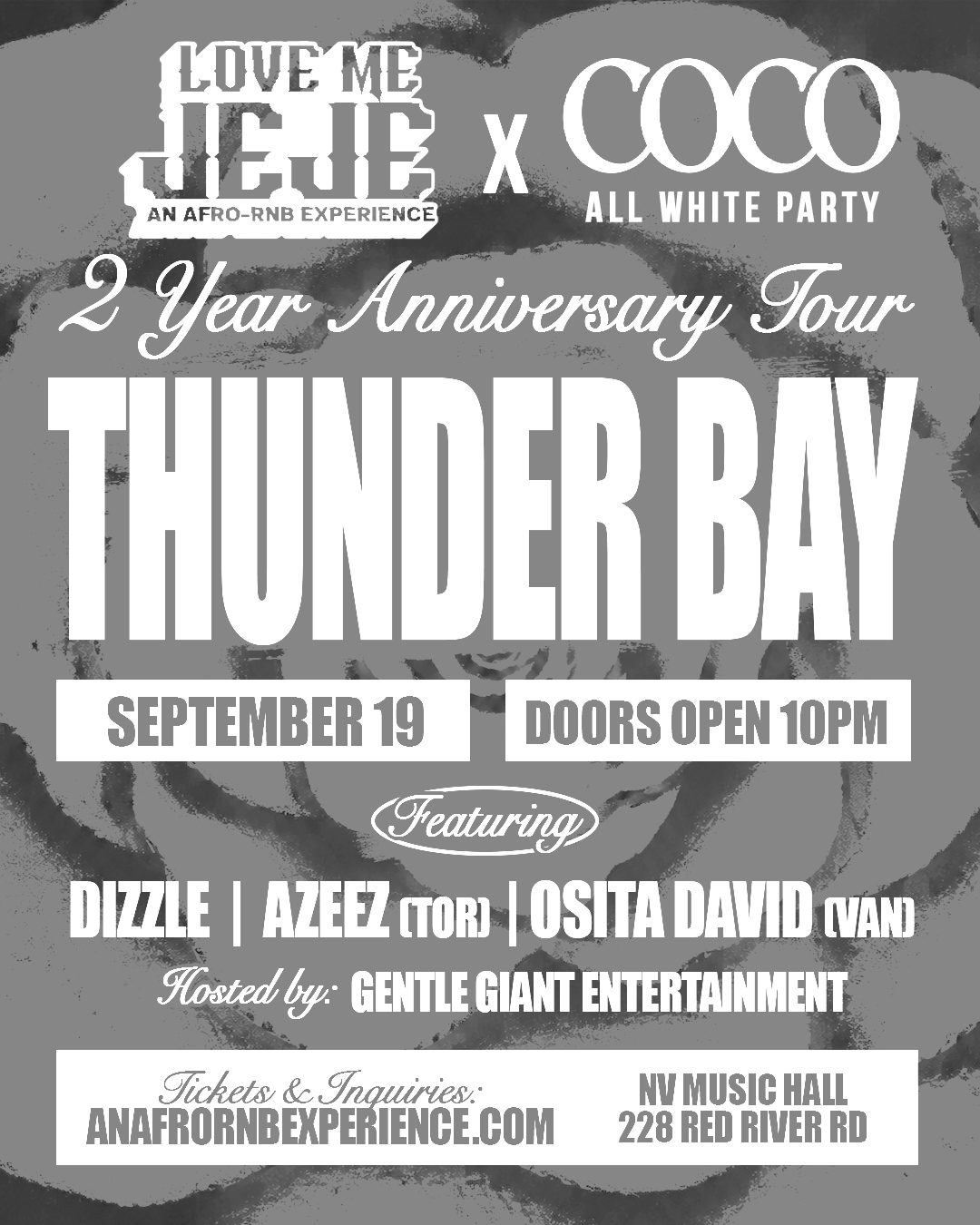 LOVE ME JEJE — Thunder Bay, Saturday, September 19, 2026 event poster