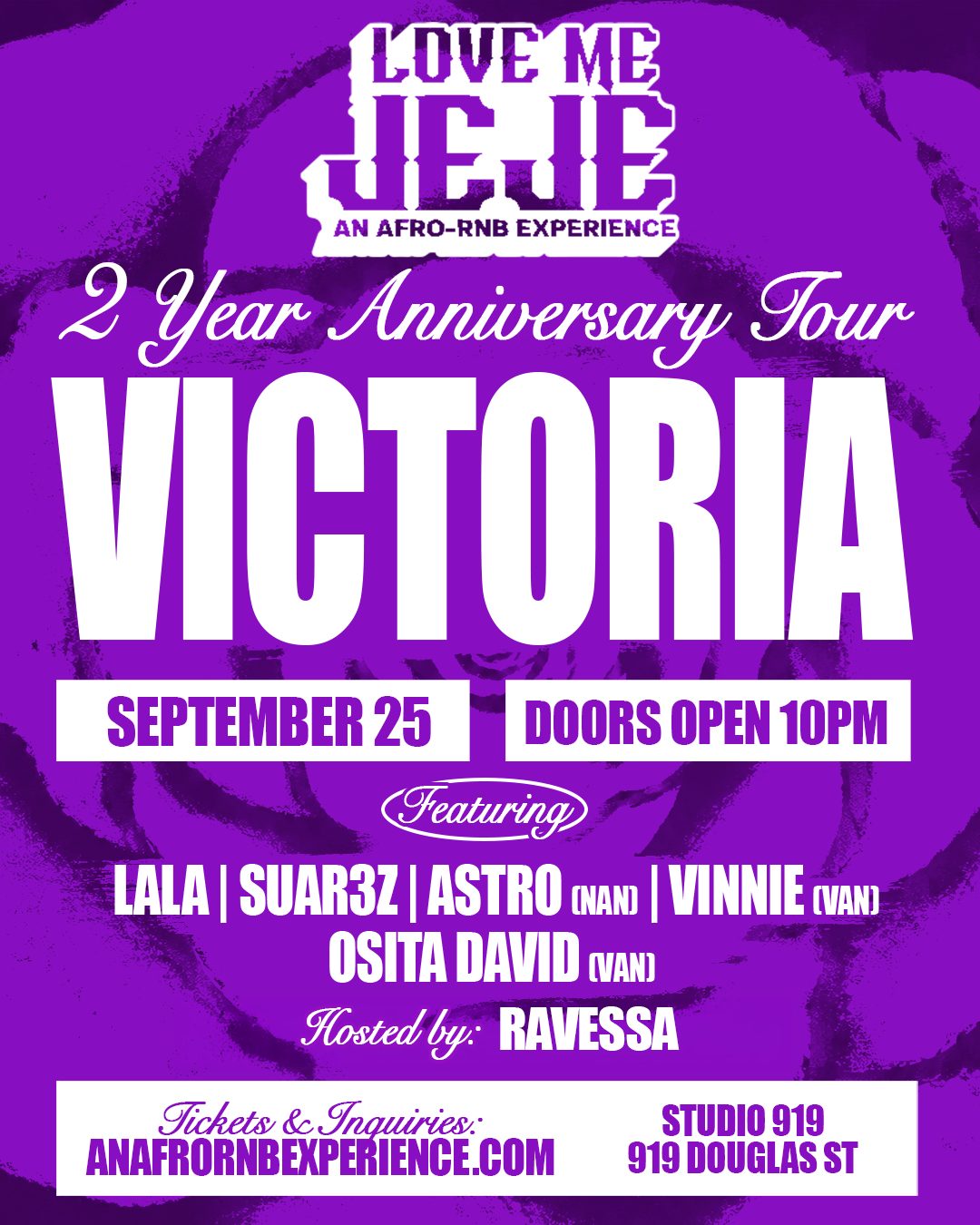 LOVE ME JEJE — Victoria, Friday, September 25, 2026 event poster